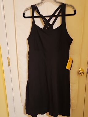 Cabela's Black Strapless Dress with Cross-Back Straps